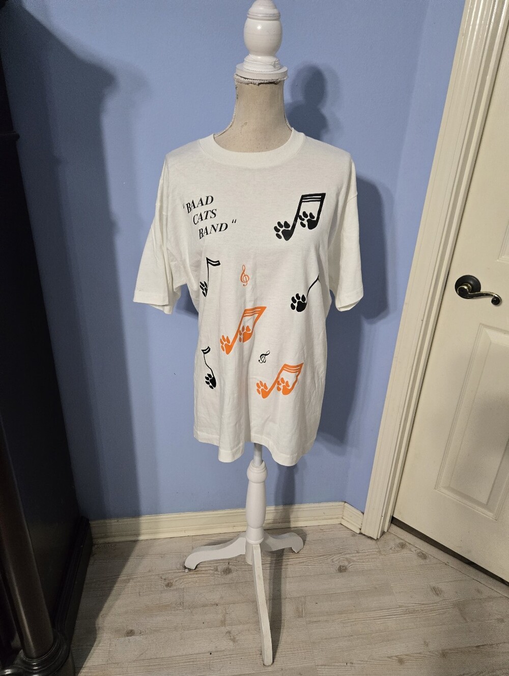 Vintage 90s Screen Stars Best Baad Cats Band T Shirt XL